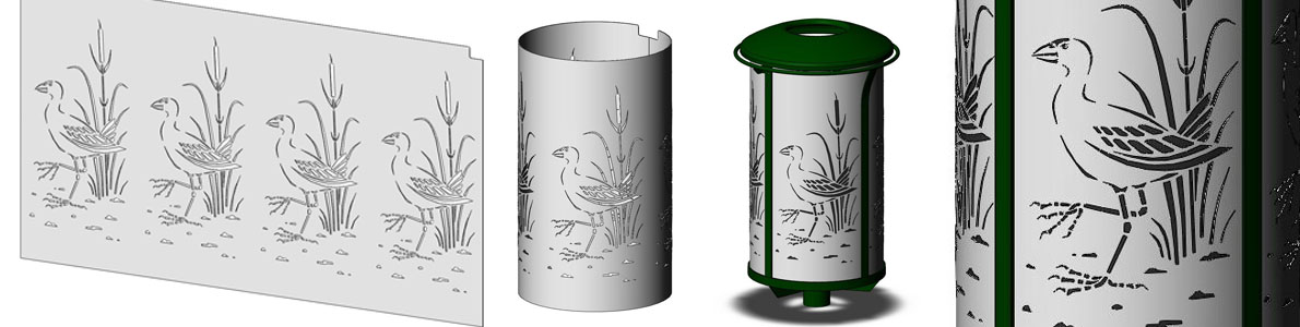 Pukeko Rubbish Bin